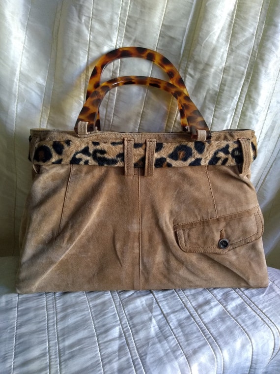 【2025年最新】大人気ブランドの人気アイテム  1980s Vintage Lucite Brown Belt Fur Faux Leopard Handles 小物