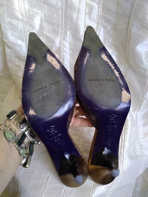 Vintage DONALD J PLINER Women Mules Shoes Color C… - image 5