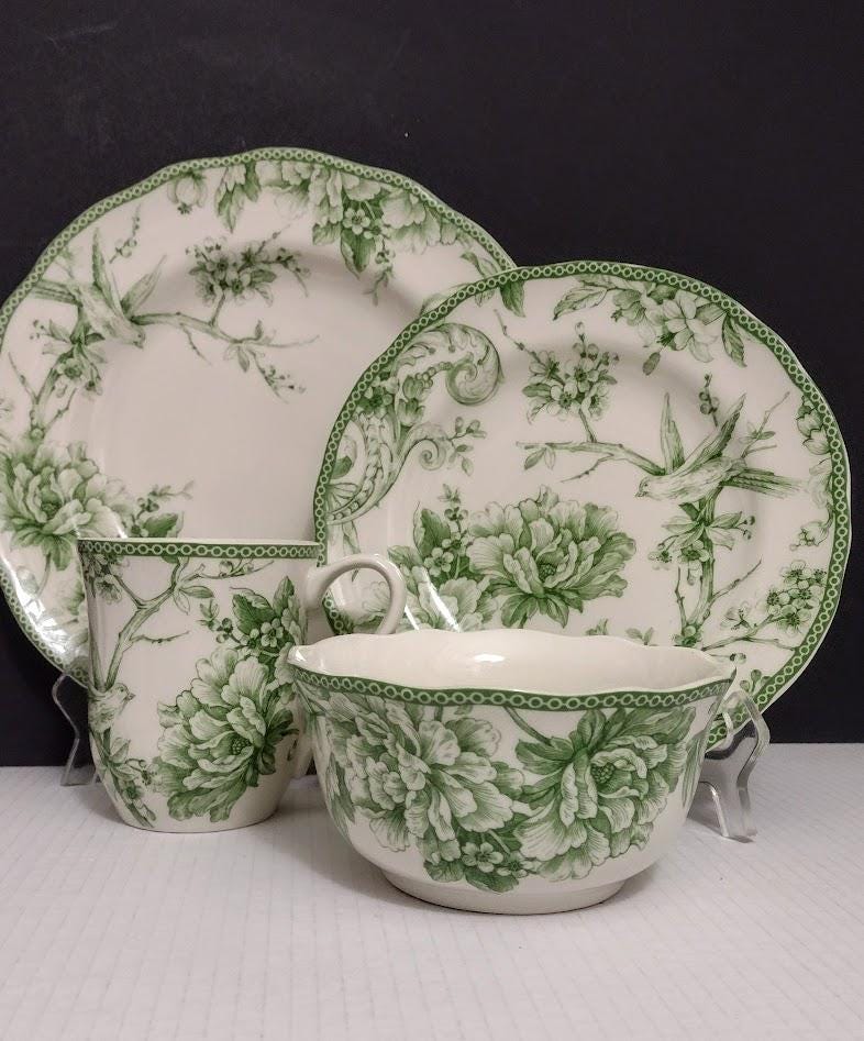 Green Dinnerware Set for 8 - Etsy