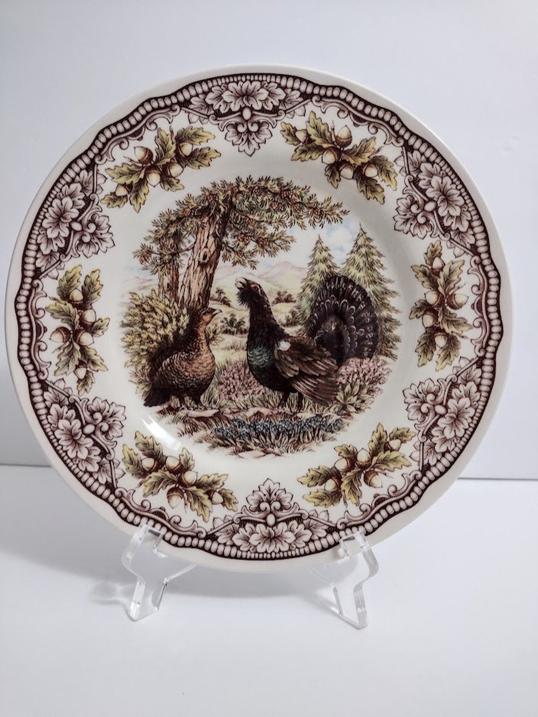 ONE Plate WOODLAND Thanksgiving Wood Grouse Capercaillie Royal Etsy