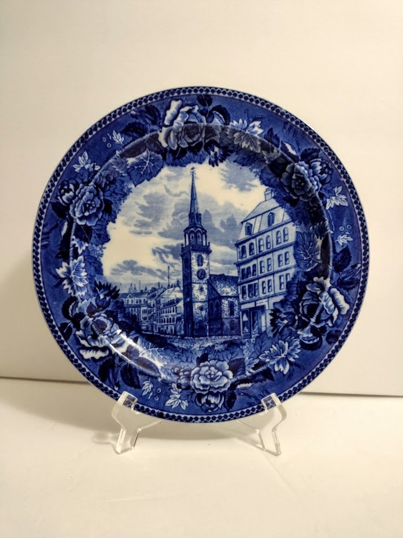 ANTIQUE WEDGWOOD Collectibles White Blue Transfer Old Stone Etsy