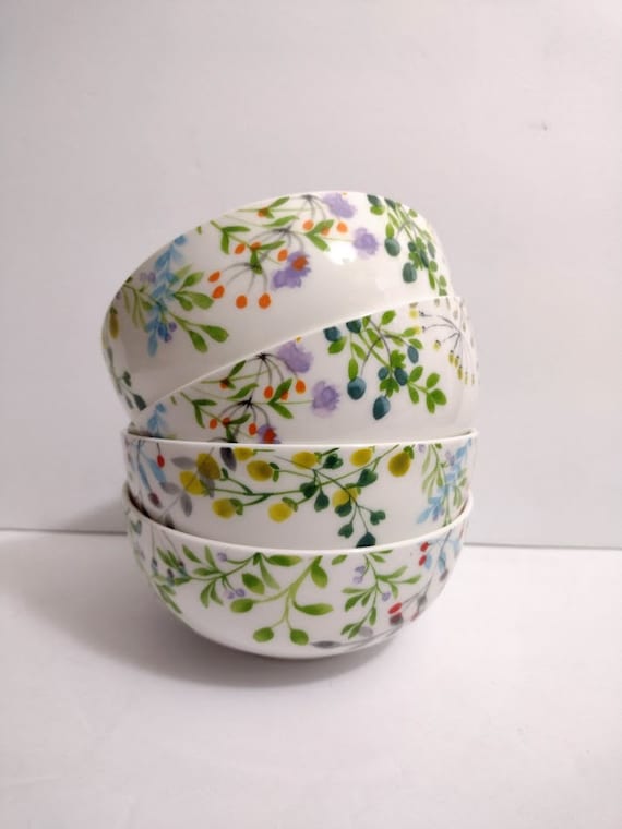 One Bowl MIKASA Tivoli Garden WILDFLOWERS Oatmeal Cereal Rice Soup Bowl 6 1 8 Etsy UK