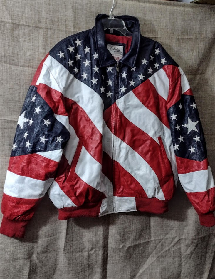American Flag WHEREMI Michael Hoban Unisex Red Blue White Leather 