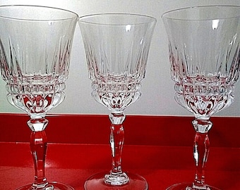 Vintage Villeneuve By D'Argues Durand Wine Crystal Glasses Set Of 3By BlessedJunk