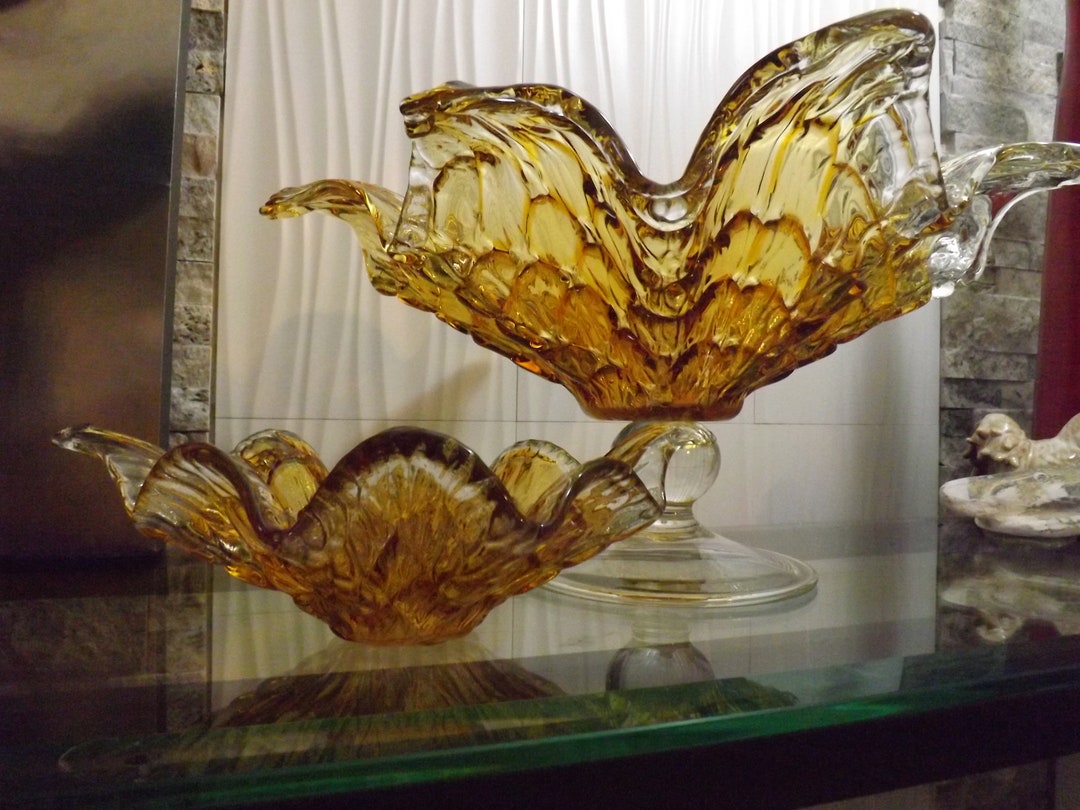 Vintage Vetro Eseguito Secondo Murano Italy Hand Blown Glass LARGE Vase