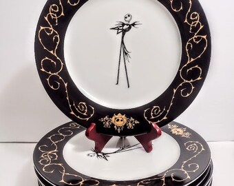 16 Piece Jack Skellington Plates ONE Plate+napkin DISNEY Night