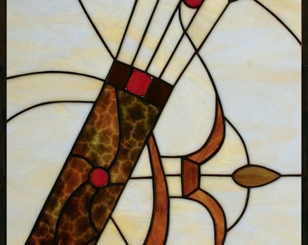 Stained glass panel - Archery