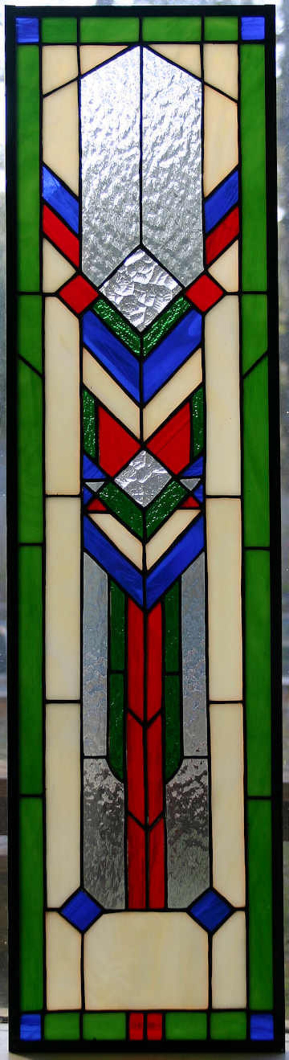 Southwest Stained Glass Window Panel Etsy