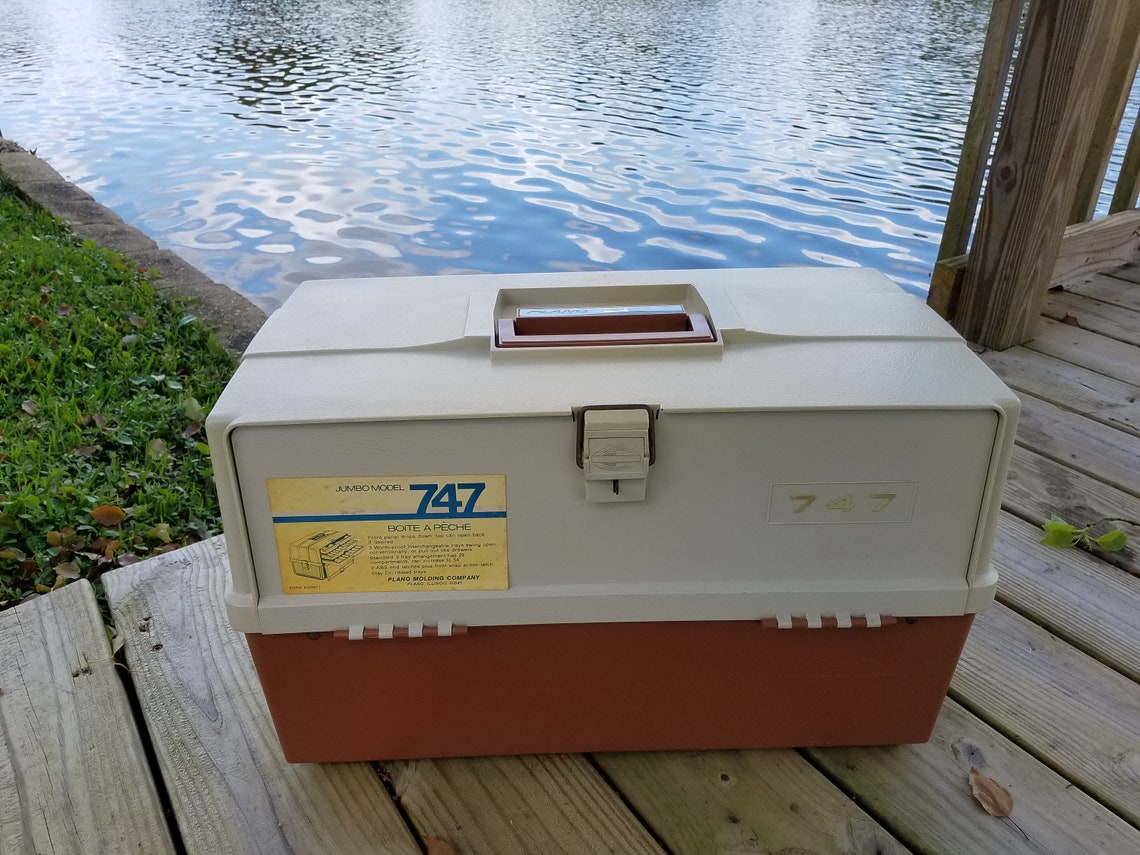 Vintage 1980s Plano 747 Tackle Box Jumbo Size Very Clean Etsy