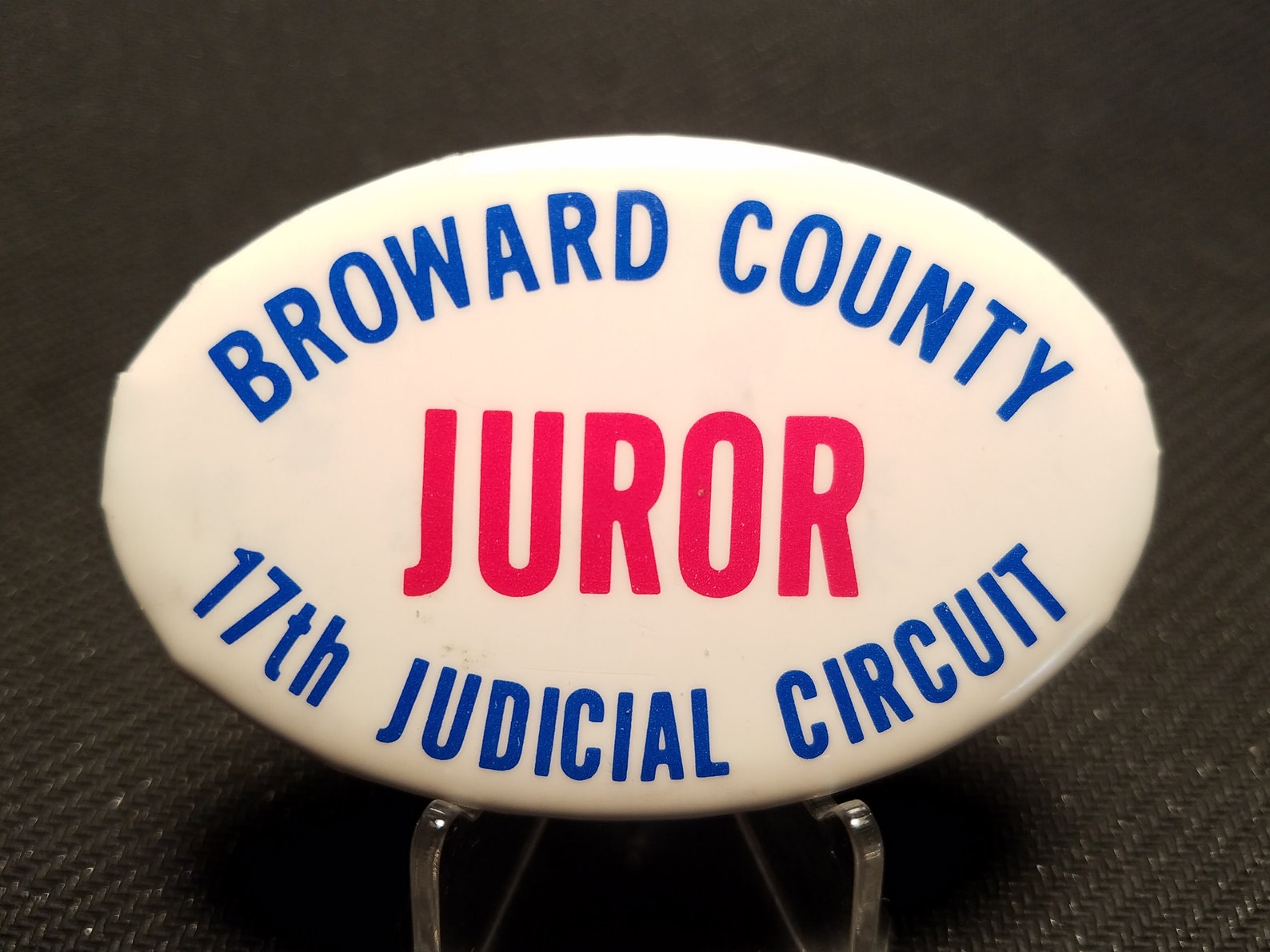 Vintage Broward County 17th Judicial Circuit Juror Pinback Etsy