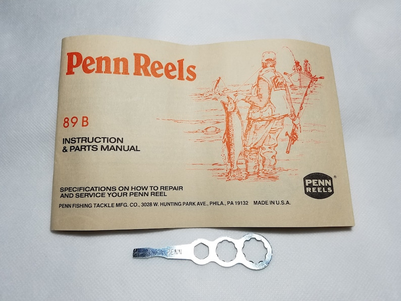 penn fishing reels model 89b instruction \u0026 parts manual and etsyReel Parts Diagram As Well Penn Senator Reels Parts Diagram On Penn #15