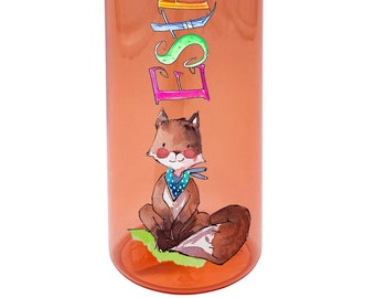 Wasserflasche Fuchs, Trinkflasche für kohlensäurehaltige Getränke, Mepal Trinkflasche Kinder mit Namen, RosiRosinchen