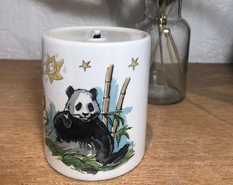 Panda Spardose mit Namen für Junge und Mädchen , Geldgeschenk , RosiRosinchen