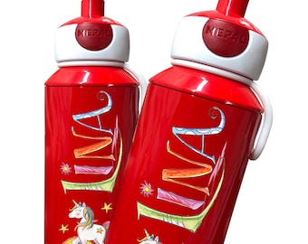 400 ml Trinkflasche Einhorn 2 Mepal, Mepal Trinkflasche Kinder Pop-up, Mepal Trinkflasche Kinder mit Namen, RosiRosinchen