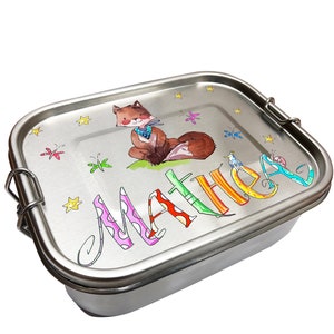 Rotfuchs lunch bag with name | Fuchs lunch box personalized | lunch box for school | kindergarten | nanny | RosiRosinchen