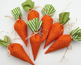 Möhrensäckchen für Ostern, Osterdeko, Säckchen in Möhrenform