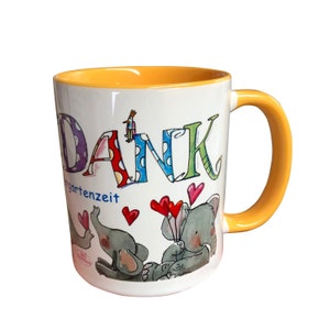 Tasse Abschiedsgeschenk Erzieherin Elefant mit Personalisierung, Erzieher Dankeschön, Abschiedsgeschenk Kindergarten, Geschenk Tagesmutter