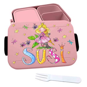 Brotdose Prinzessin, Brotdose mit Namen, Geschenk zur Einschulung, Schultütenfüllung, RosiRosinchen