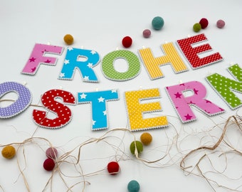 Girlande Frohe Ostern, Osterdeko Kinder, Partygirlande RosiRosinchen