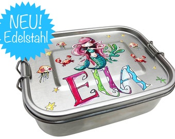 Mermaid lunch bag with name lunch box for school | kindergarten | nanny | RosiRosinchen