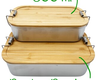Lunchbox Edelstahl Igel Bambus, Edelstahlbrotdose Bambusdeckel, Edelstahl  brotdose Fcher, Lunchbox Kinder Waldtiere Igel, RosiRosinchen
