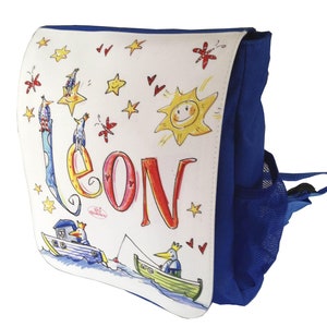 Schiffe Kindergarten Rucksack mit Namen , RosiRosinche , Maritim / image 1