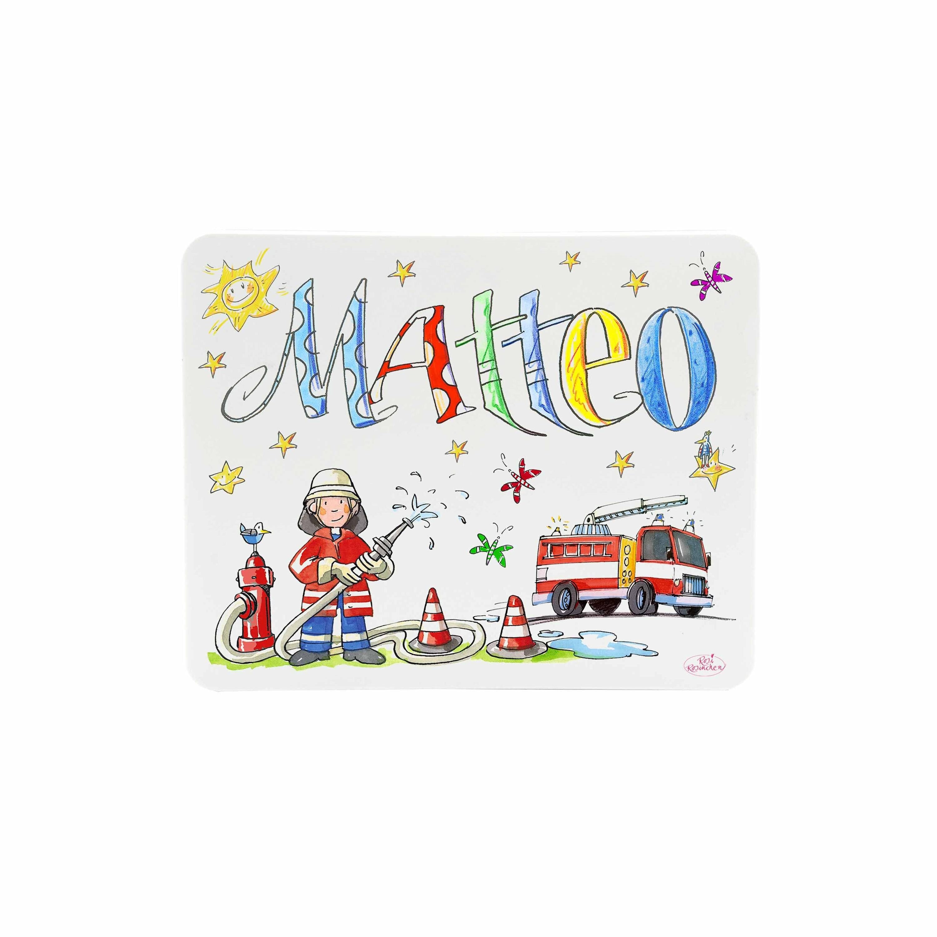Frühstücksbrett personalisiert, Frühstücksbrettchen Feuerwehr , Frühstücksbrettchen Kinder , Frühstücksbrett ,Vesperbrett Kinder