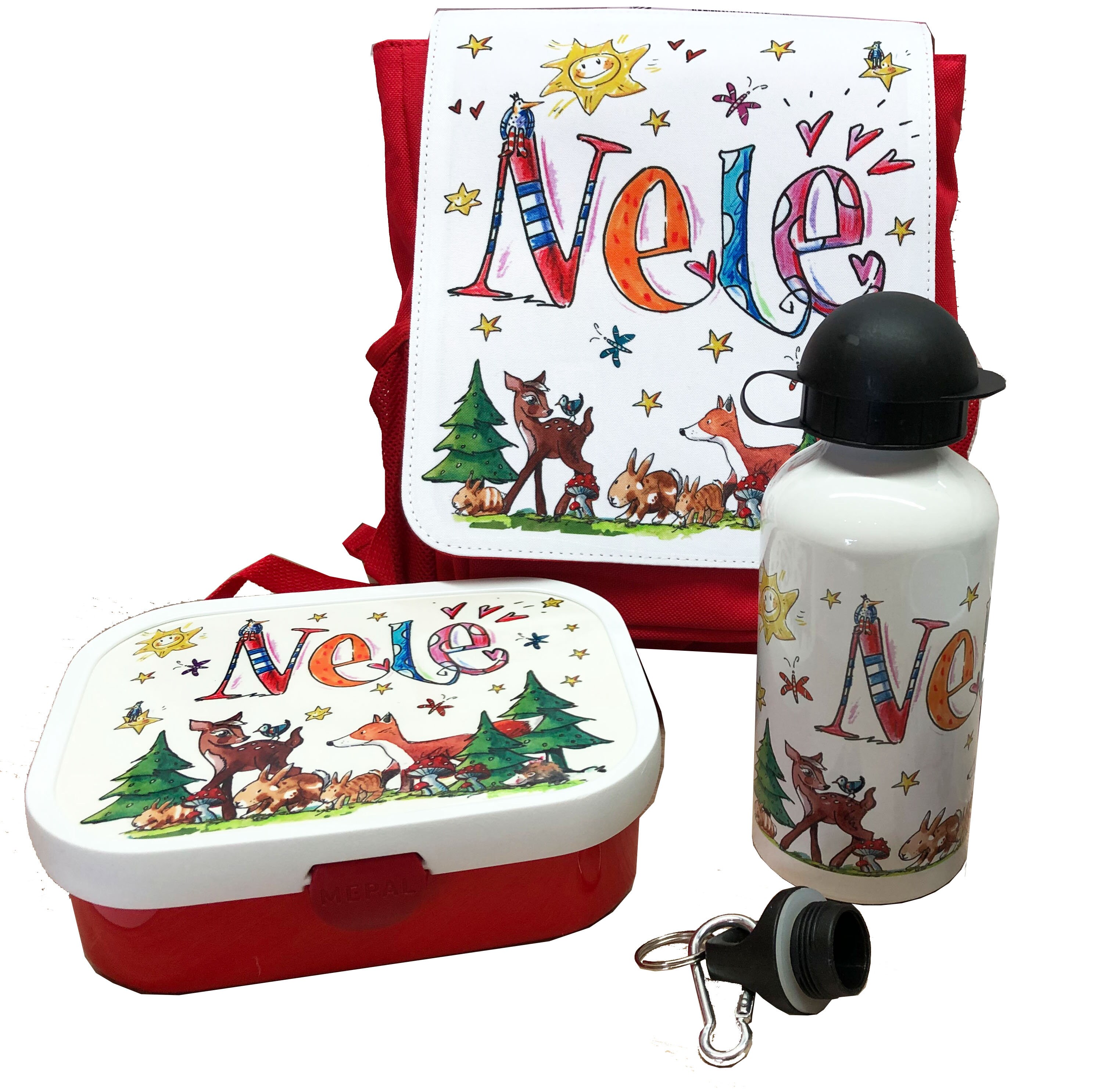 backpack lunchbox water bottle set