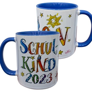 Schulkind Tasse mit Namen, Schulkind 2024, Einschulung 2024 Bild 2