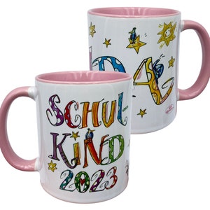 Schulkind Tasse mit Namen, Schulkind 2024, Geschenkidee zur Einschulung, Geschenk zum Schulanfang, Schultütenfüllung Bild 3