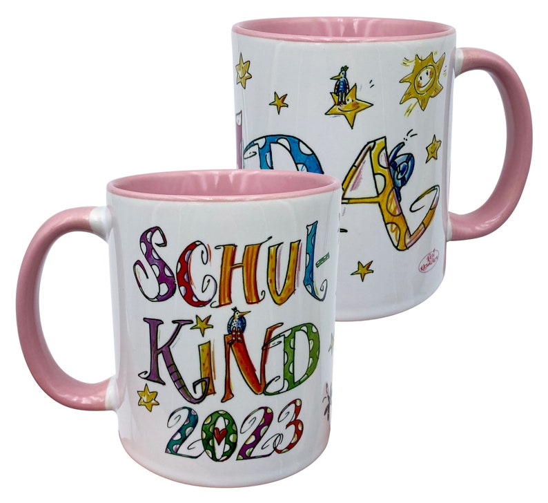 Schulkind Tasse mit Namen, Schulkind 2024, Geschenkidee zur Einschulung, Geschenk zum Schulanfang, Schultütenfüllung zdjęcie 3