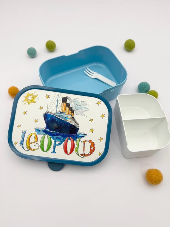 Brotdose Mit Namen Seefahrtschiff, Personalisierte Lunchbox Seefahrt, Vesperbox Kinder Titanic, Vesperdose Personalisiert Schiff