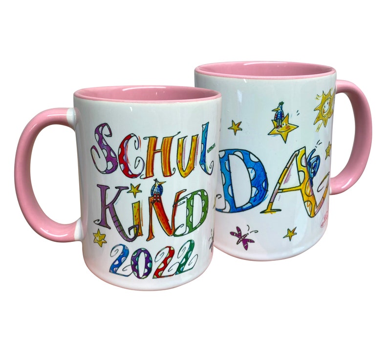 Schulkind Tasse mit Namen, Schulkind 2024, Geschenkidee zur Einschulung, Geschenk zum Schulanfang, Schultütenfüllung Bild 5