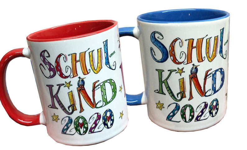 Schulkind Tasse mit Namen, Schulkind 2024, Geschenkidee zur Einschulung, Geschenk zum Schulanfang, Schultütenfüllung Bild 7