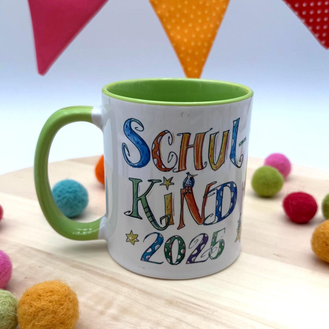 Schulkind Tasse Mit Namen, Schulkind 2025 , Einschulungsgeschenk