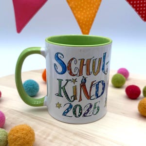 Schulkind Tasse mit Namen, Schulkind 2025 , Einschulungsgeschenk , Geschenk zur Einschulung, Schultütenfüllung , RosiRosinchen
