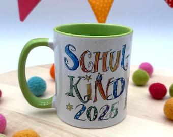 Schulkind Tasse mit Namen, Schulkind 2025 , Einschulungsgeschenk , Geschenk zur Einschulung, Schultütenfüllung , RosiRosinchen