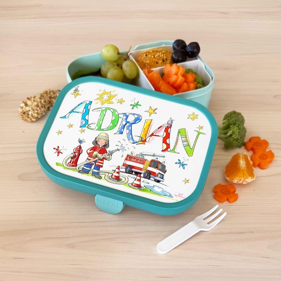 Brotdose Feuerwehr Kinder Personalisiert | Feuerwehr Mit Namen | Geschenk Einschulung Jungen | Kinder Lunchboxfeuerwehr, Rosirosinchen