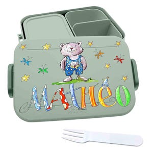 Lunchbox Bär1, RosiRosinchen, Personalisierte Brotdose Kinder Bär