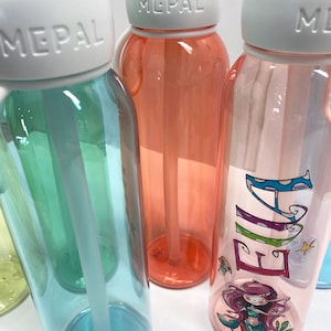 Wasserflasche Fußball kohlensäurehaltige Getränke, Wasserflasche mit Strohhalm, Mepal Trinkflasche Kinder mit Namen, RosiRosinchen image 3