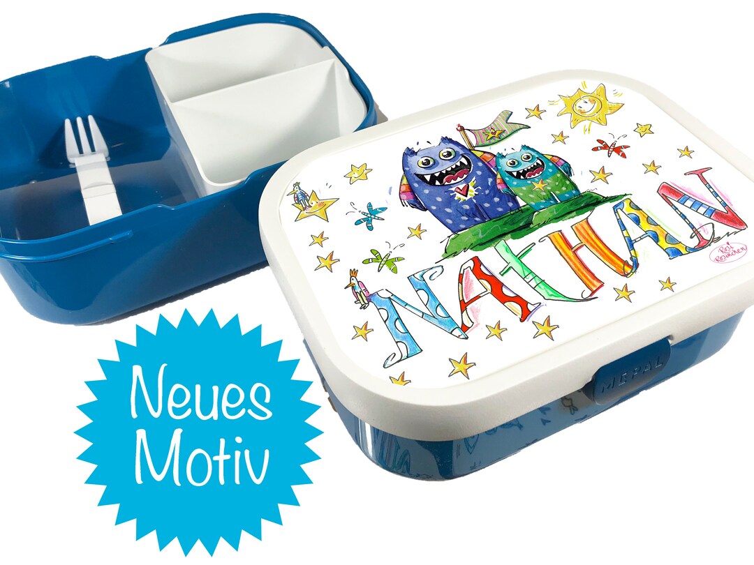  Monster Brotdose Mit Namen, Flexible Brotdose Für Die Schule Und Motiv 