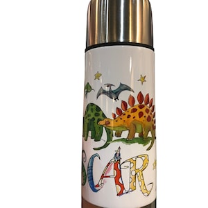 350 ml Thermoskanne Dino1 personalisiert , Thermoskanne mit Namen Dino1 , RosiRosinchen