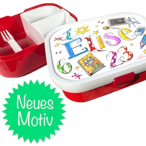 Schulstart Brotdose mit Namen, flexible Brotdose für die Schule und Kindergarten , Geschenk zum Schulanfang , tolles Geburtstagsgeschenk