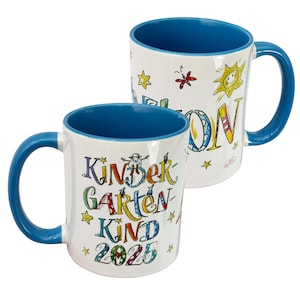 Tasse mit Namen , Kindergartenkind 2025, Geschenkidee Kindergarten, RosiRosinchen