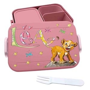 Lunchbox Löwe 1 mit Namen, RosiRosinchen, Lunchbox personalisiert Simba