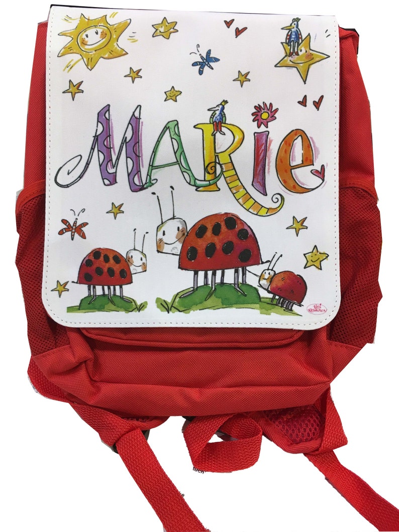 Glückskäfer Kindergarten Rucksack mit Namen - Etsy.de