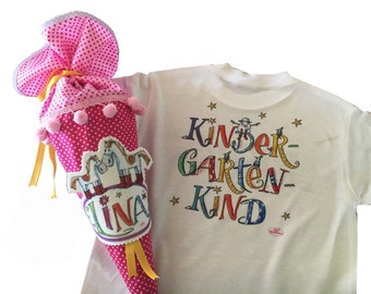 Small school bag, kindergarten set with horse, kindergarten bag, kindergarten T-shirt / RosiRosinchen