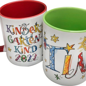 Tasse mit Namen , Kindergartenkind 2024, Geschenkidee Kindergarten, RosiRosinchen imagen 1