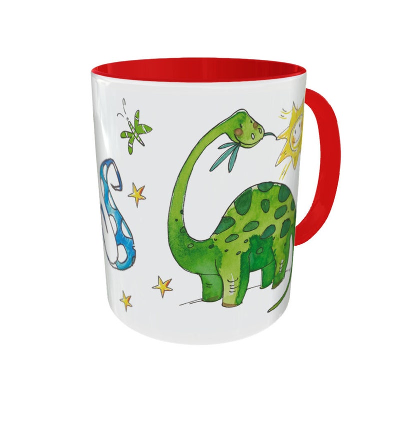 Tasse Brontosaurus, Keramik , Tasse mit Namen, RosiRosinchen image 2