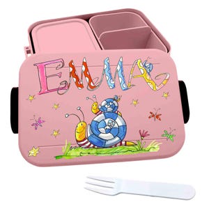 Lunchbox Schnecke, Lunchbox mit Namen, personalisiserte Brotdose Schnekce, RosiRosinchen, Brotdose mit Namen Schnecke